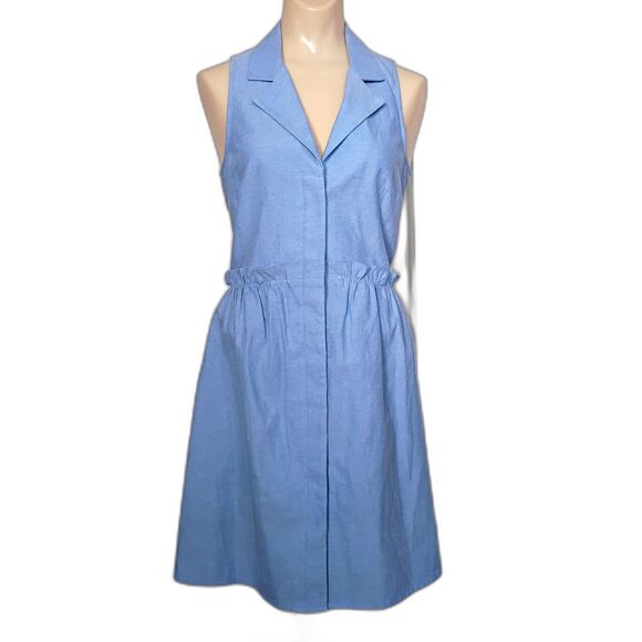 Tuckernuck Dresses & Skirts - Tuckernuck Oxford Blue Royal Sleeveless Shirtdress S Preppy Coastal Old Money